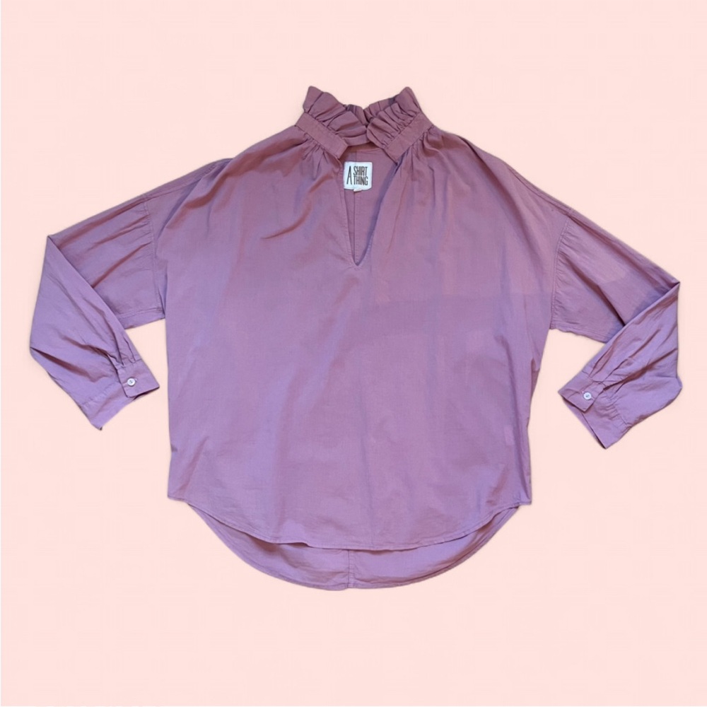 A Shirt Thing Peggy Pink Ruffle Blouse
